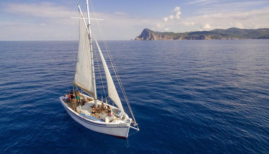 Ibiza: Private Sailboat With Premium Open Bar, Food & Music
