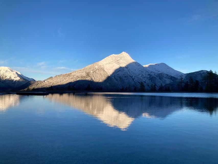 Ice Bathing in the Mountain Lake