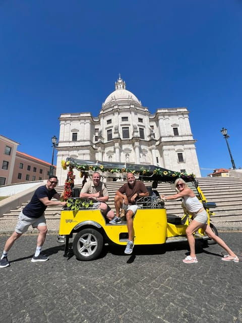 Lisbon:Half-day Guided Tuk Tuk Tour OldTown CityCenter Belem