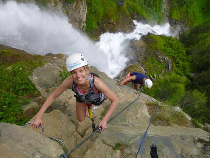 Ötztal: via Ferrata Climbing at Stuibenfall With Swimming