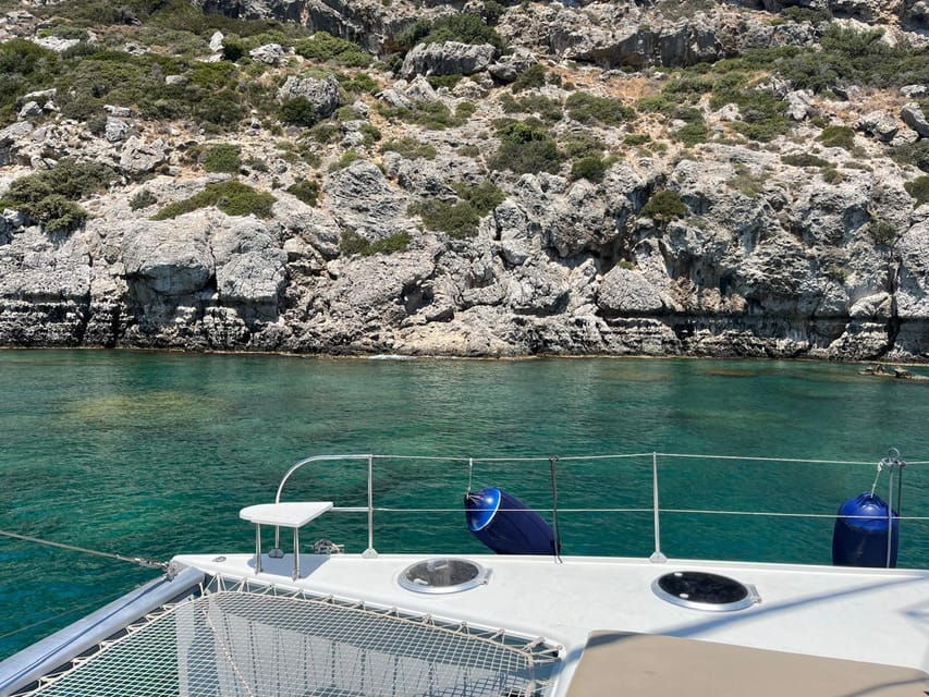 Rhodes: Private ¾ Day Sailing Catamaran Cruise With Drinks