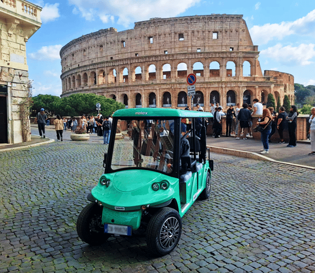Rome: Guided Colosseum Tour & Golf Cart City Tour With Pasta