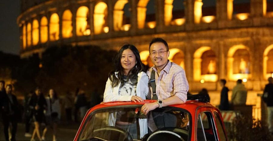 Rome: Night Tour in a Vintage Fiat 500 With Aperol Spritz - Experience the Vintage Fiat 500