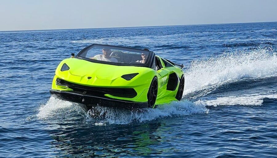 Unique Lamborghini Waterboat Car Tour in Mallorca