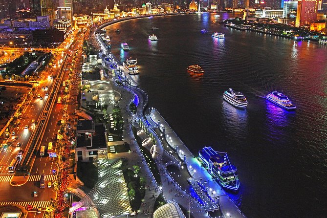 Wonderful Shanghai Huangpu River Night Cruise Tour From Airport