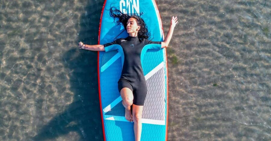Yoga on the Stand Up Paddle Board at Salzburg Lakes