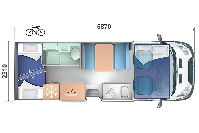 Chauffeur Driven Motorhome Rental (Hobby Siesta A70 GM) - Chauffeur Services Provided