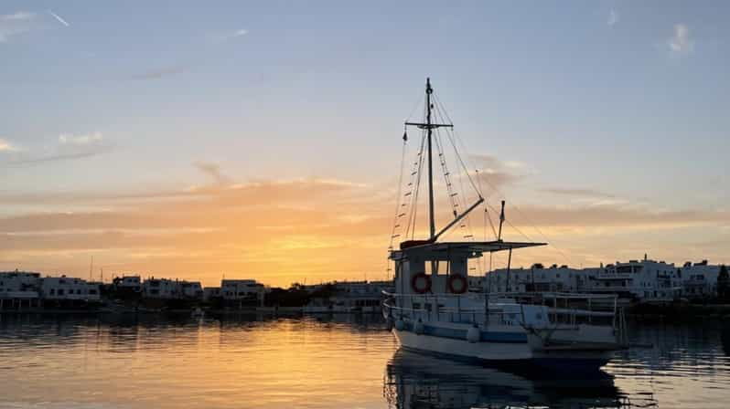 Paros: Parikia Bay Sunset Boat Tour With Snorkeling - Tour Overview