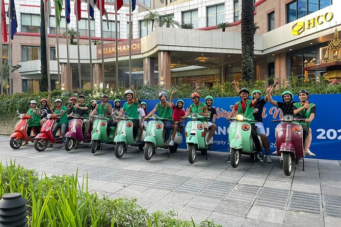 Hanoi After Dark Vespa Street Food Tour Train Street Live Music - Street Food Tasting