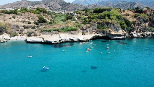Free Route in Paddle Surf by the Nerja and Maro Waterfall 🏄‍♂️ - Explore at Your Own Pace