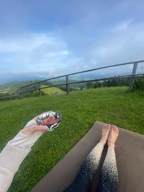 Yoga: on the Mountain Pasture With a Breathtaking View