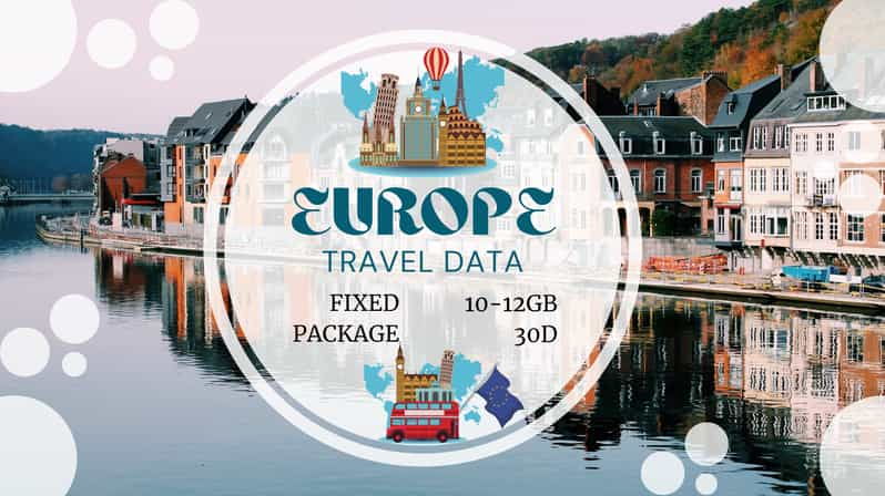 Europe: 4G Esim Unlimited Data Roaming for Tourist