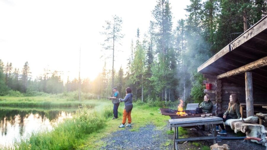 Fishing School in Rukajärvi Lake