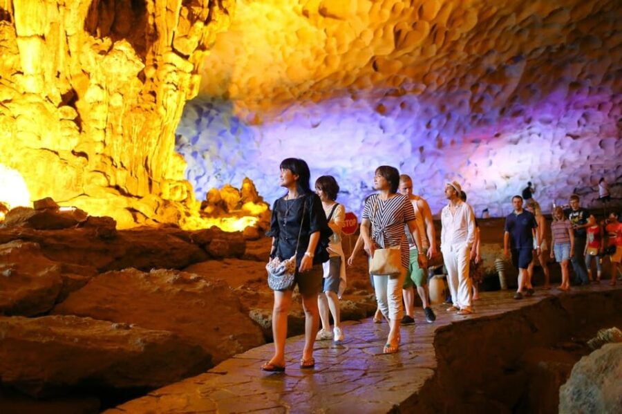 Hanoi: Full-Day Halong Bay, Cave, Island, Swim, & Kayak Tour