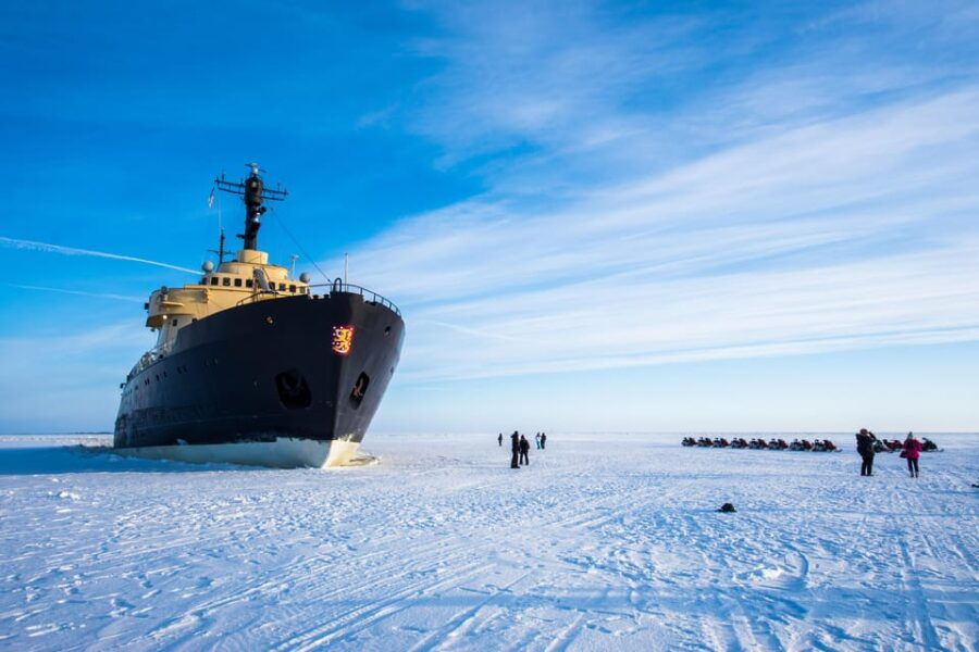 Icebreaker Sampo Cruise Ice Floating From Rovaniemi