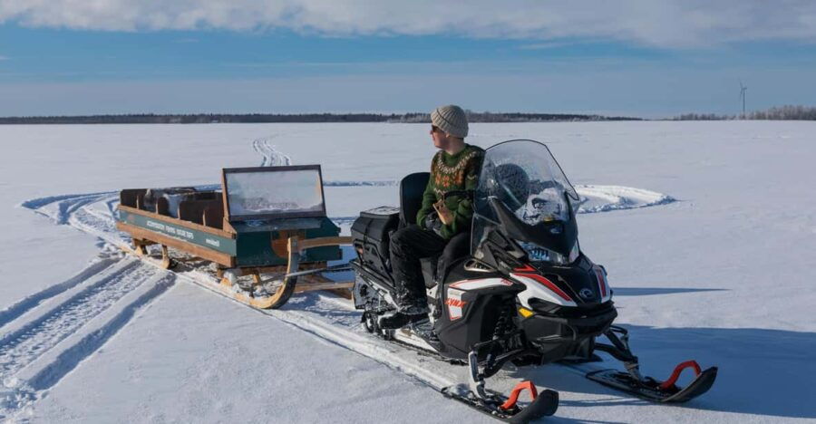 Ii: Frozen River and Sea From a Snowmobile Sleigh - Overview of the Experience