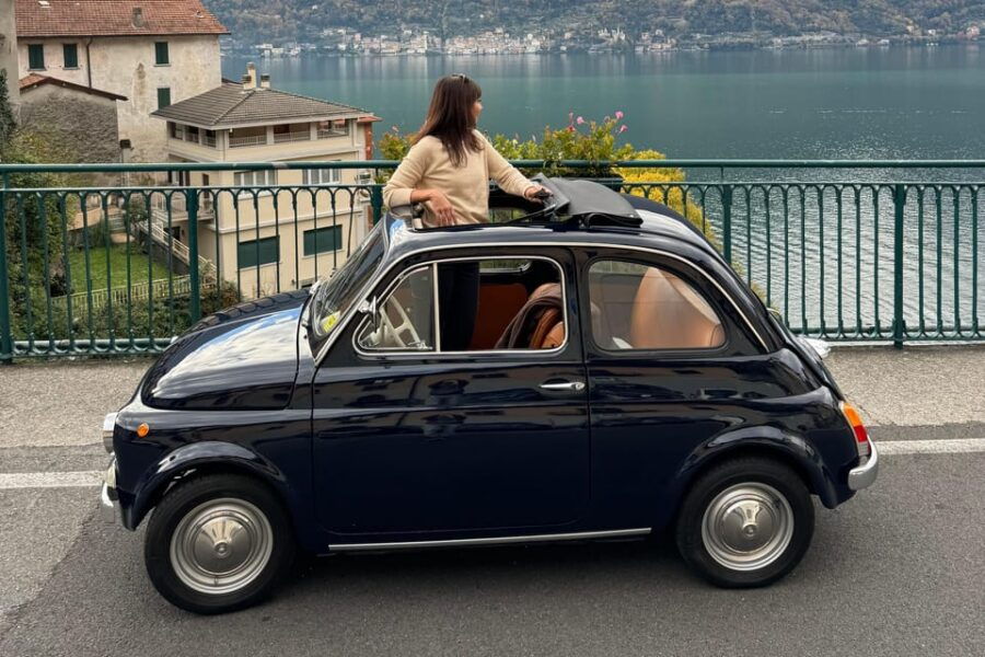 Lake Como: Classic Fiat 500 Car Full Day or 4-Hour Rental