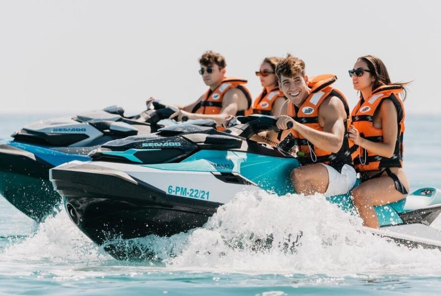 Peguera: Racing Car Drive and Jet Ski Combo Tour