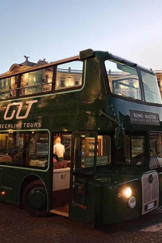 Rome: Nighttime Tour by Open-Top Bus With Tasting Stop