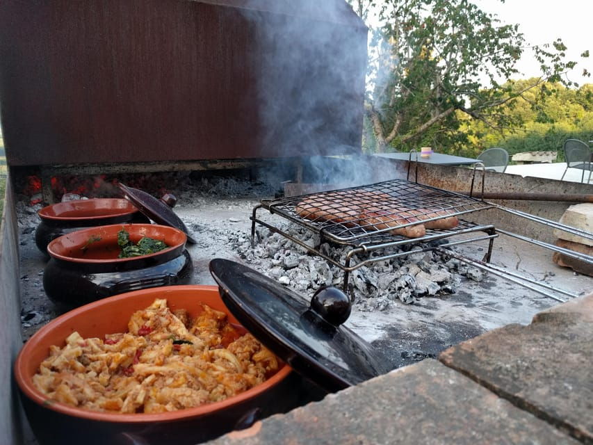 TOUR AND LUNCH AT THE CELLAR, SAUSAGES BY THE VINEYARD