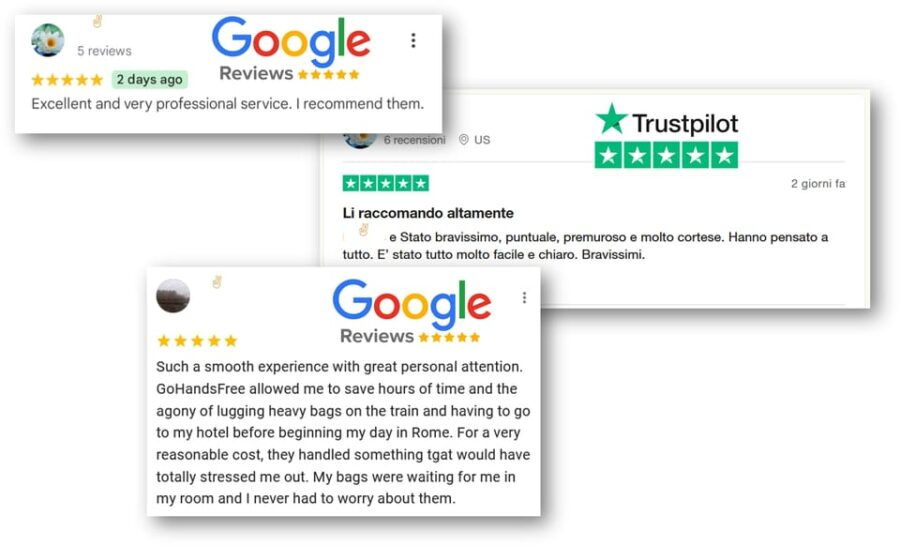 Transfer Civitavecchia and Airport by Train+Luggage Delivery - Service Overview