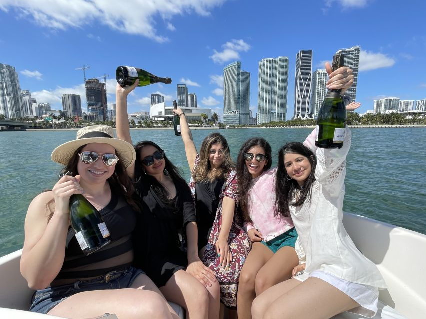 Miami Beach: Private Boat Tour With Captain and Champagne