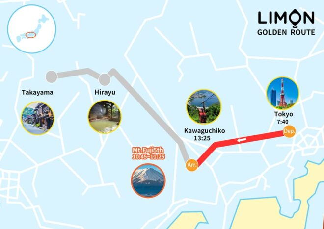 ○Kawaguchiko via Mt. Fuji 5th Station Bus From Tokyo - Meeting Information