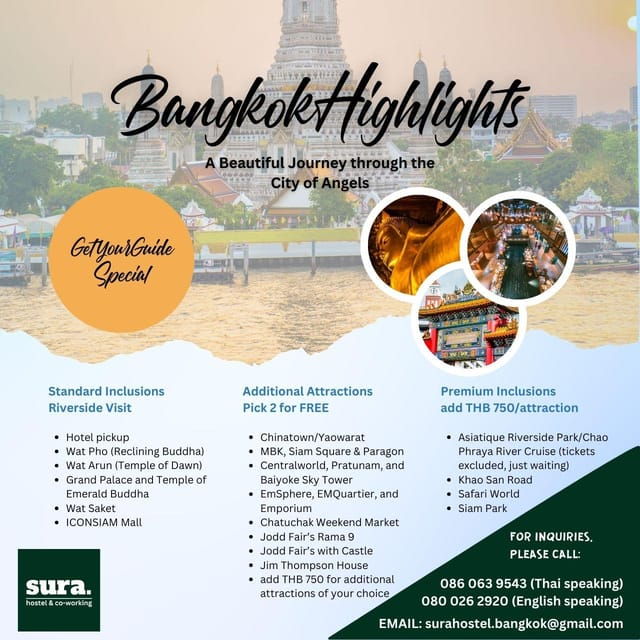 Bangkok Highlights Tour: City Temples and Beyond
