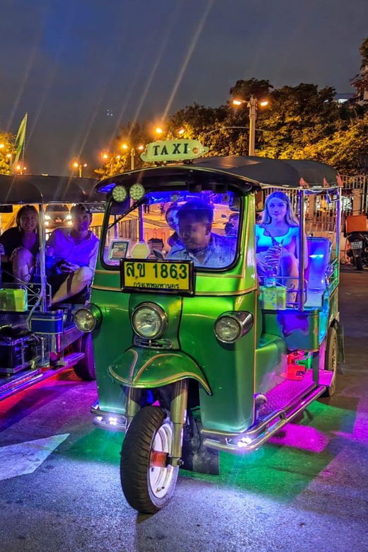 Bangkok Sunset Cruise and Tuk Tuk Food Tour With Buddha View