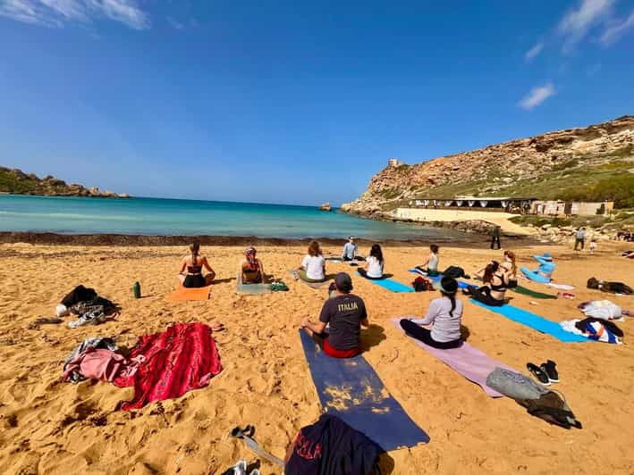 Beach Yoga Class and Swimming