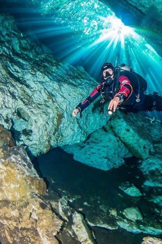 From Cancun: Angelita and Taj Ma Ha Cenote Diving Experience