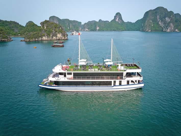 Hanoi: Full-Day Halong Bay, Cave, Island, Swim, & Kayak Tour