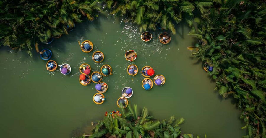 Hoi An: CUA DAI Fishing Village, Coconut Forest Basket Boat.