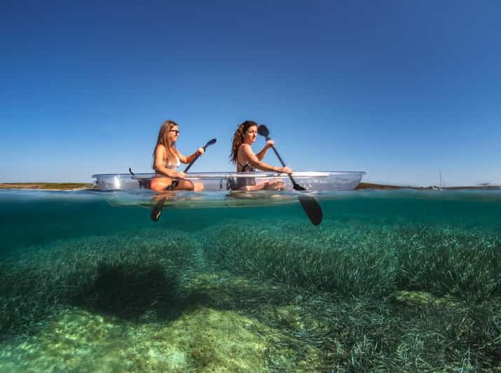 Pula: Clear Kayak Tour to Canyon, Island Cliffs & Small Cave