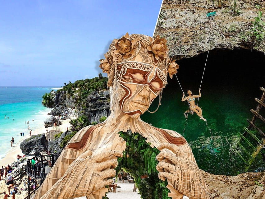 Tulum: Mayan Ruins, Statue Ven a La Luz, and 4 Cenotes Tour