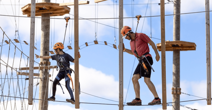 Tyroparc: The City of Wood Obstacle Course in the Laurentians