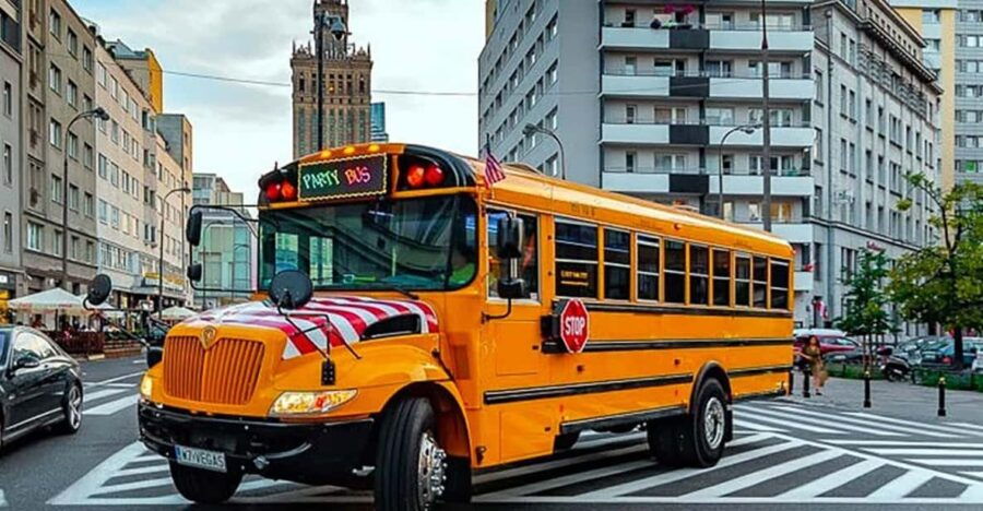 Warsaw: 1h School Party Bus Ride - Experience Overview