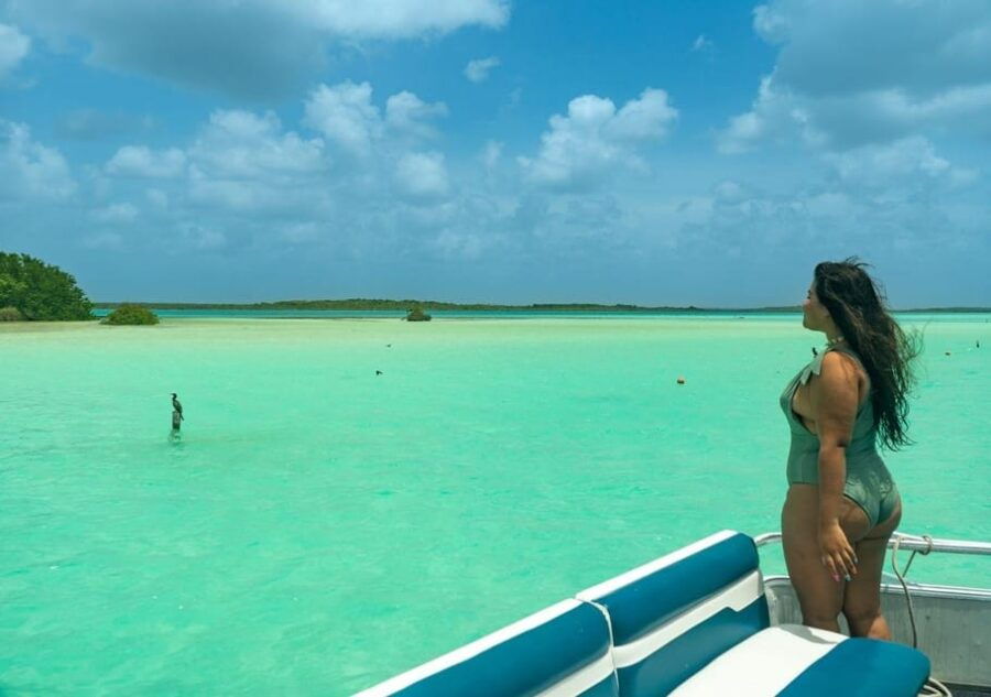 Bacalar: Pontoon Ride to Lagoon and Cenote Azul Exploration