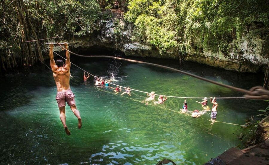 From Cancun: Cenote Experience With Guide and Transport