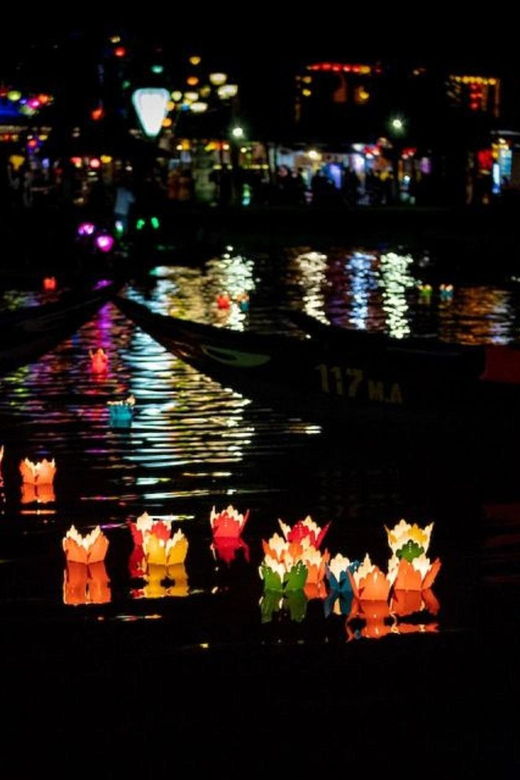 Night Cruise With Releasing Lanterns,Moonlight Bridge/Hoi an