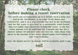 Treeful Treehouse Sustainable Resort - Policies and Additional Information
