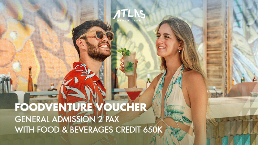 Atlas Beach Club Bali: Day Pass With F&B Credit