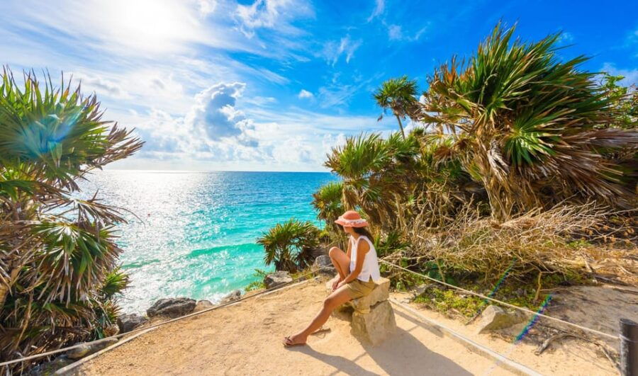From Cancun: Tulum, Cenote and Turtle Swim Tour at Akumal