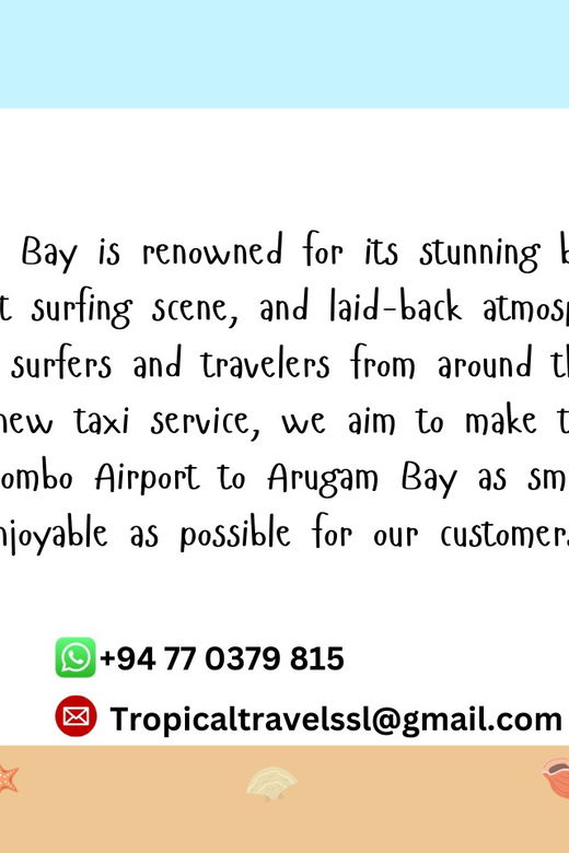 Taxi From Colombo International Airport (CMB) to ArugamBay
