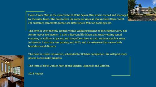 Hotel Junior Mint Hakuba - Location and Accessibility
