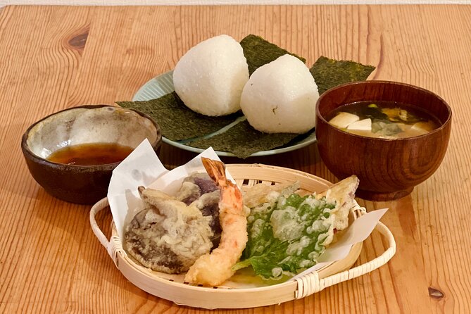 Arashiyama Veggie Kitchen: Hands-On Tempura & Riceboll Cooking