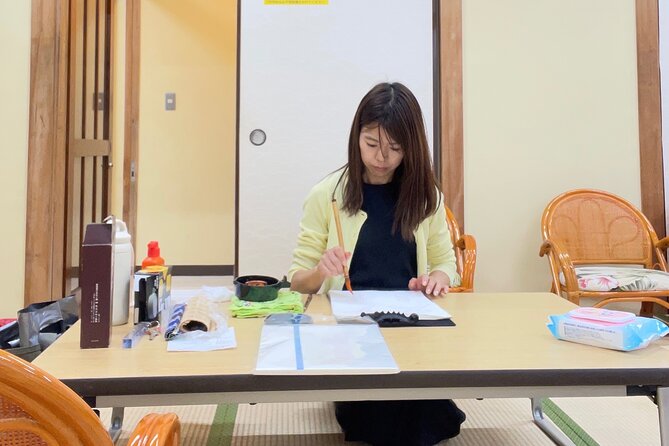 Kimono! Calligraphy! Japanese Culture Experience in NAKANO - Calligraphy Activity