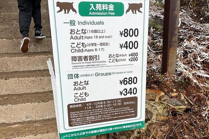 Nagano: Snow Monkey and Zenkoji Temple Free Sake Taste Day Tour - Tour Schedule and Accessibility