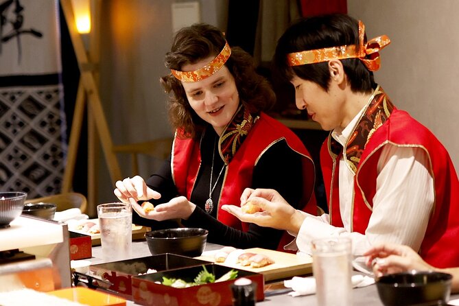 Sushi Making in an Interactive Samurai Experience[JIN-ASAKUSA] - Sushi Making Activities