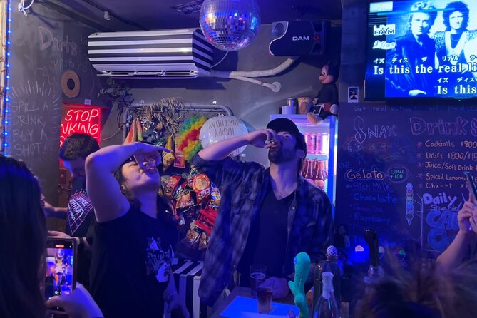 Hidden Gems and Bustling Districts of Osaka Night Tour - The First Bar: Karaoke and Drinks
